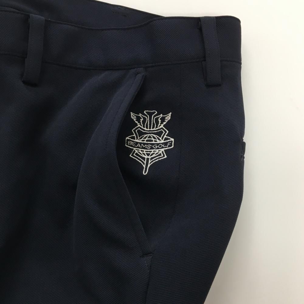 美品】ビームスゴルフ パンツ ネイビー ロゴ刺しゅう 5ポケット