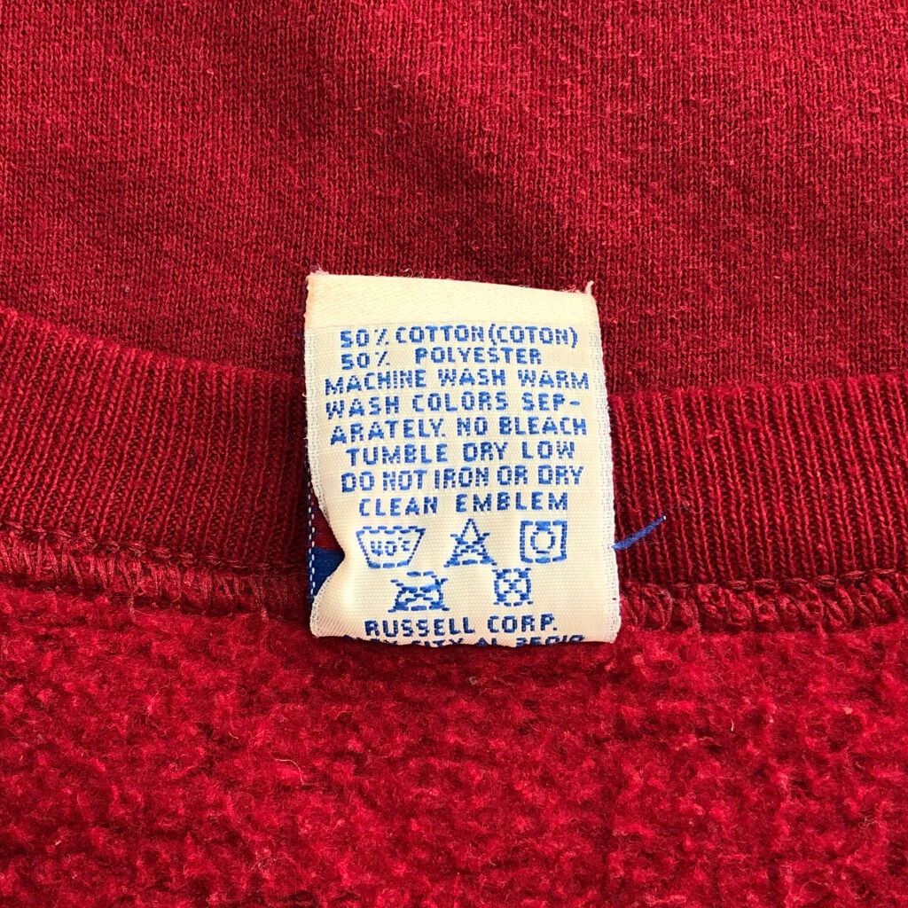 90年代 USA製 RUSSELL ATHLETIC ラッセル 無地スウェット レッド