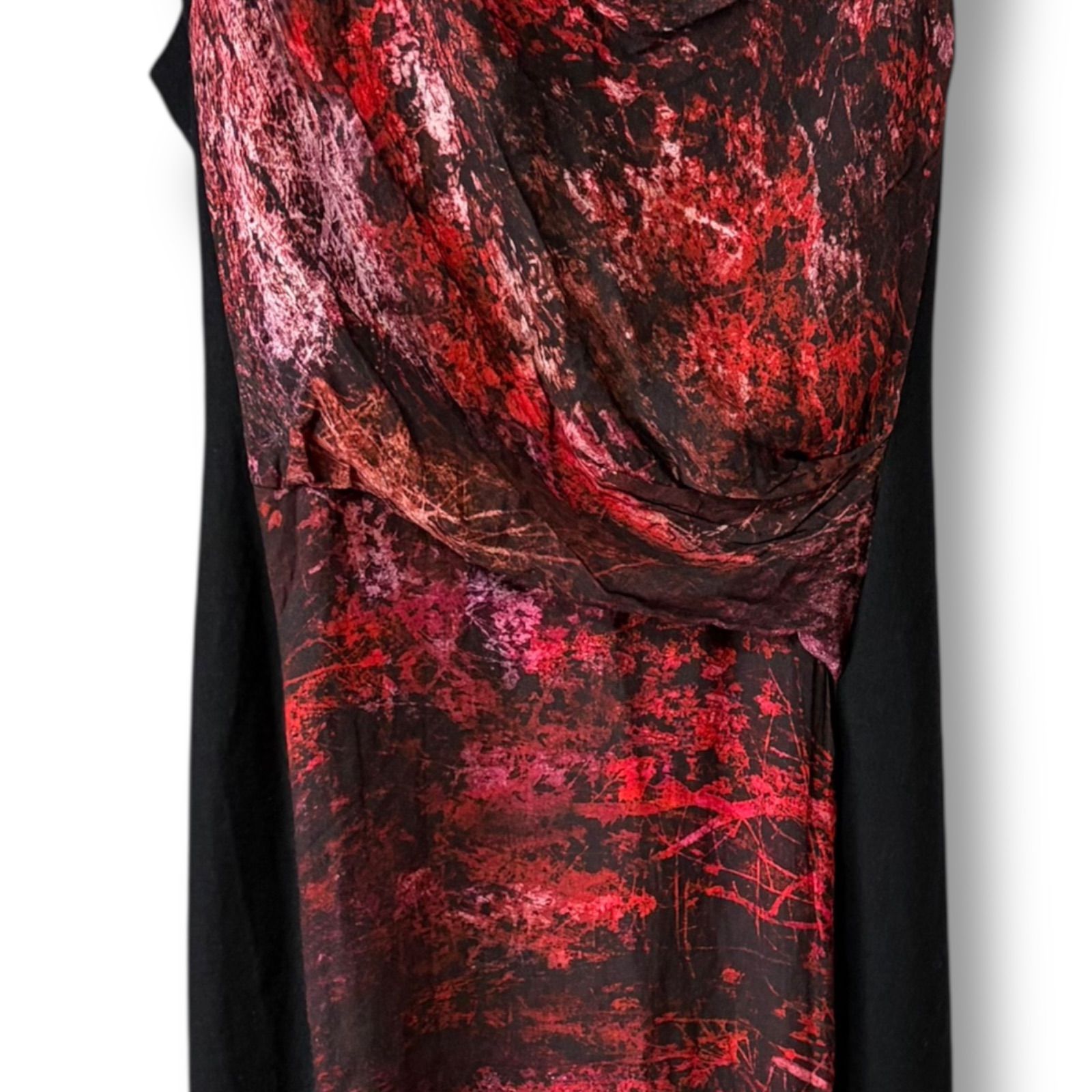 HELMUT LANG ヘルムートラング ブラック レッド シルク混 HELMUT LANG ヘルムートラング ブラック レッド シルク混