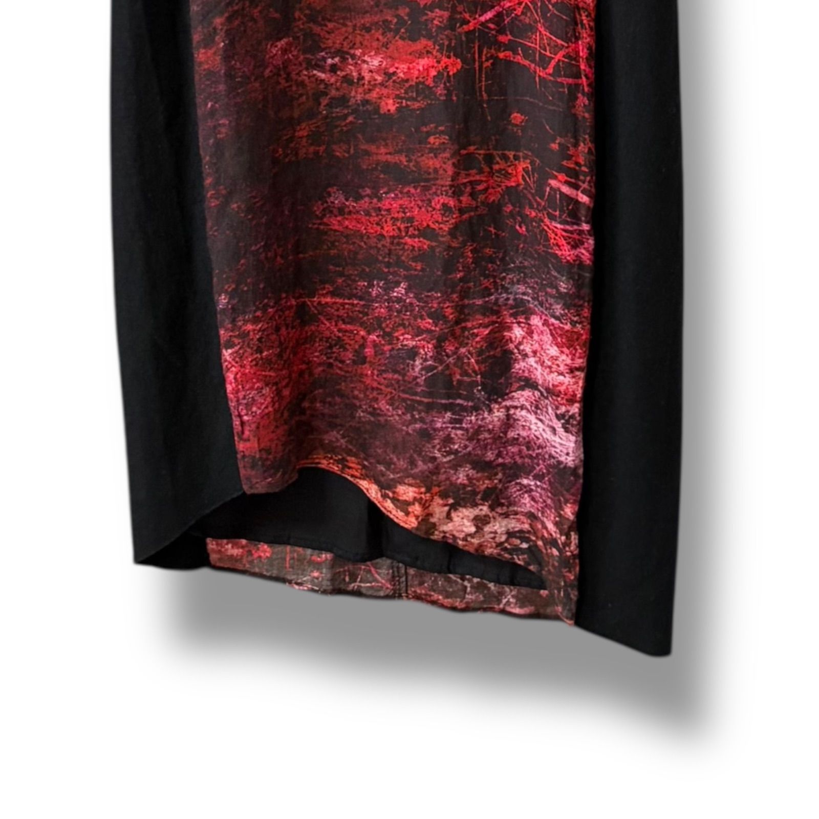 HELMUT LANG ヘルムートラング ブラック レッド シルク混 HELMUT LANG ヘルムートラング ブラック レッド シルク混