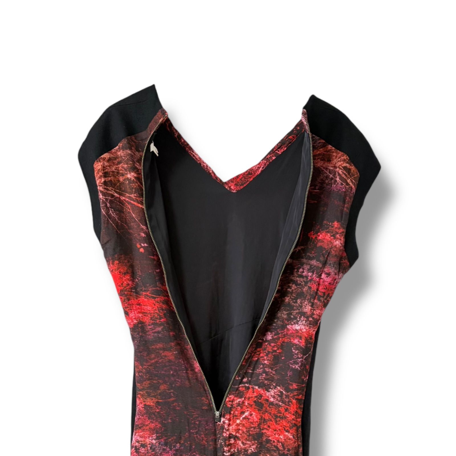 HELMUT LANG ヘルムートラング ブラック レッド シルク混 HELMUT LANG ヘルムートラング ブラック レッド シルク混