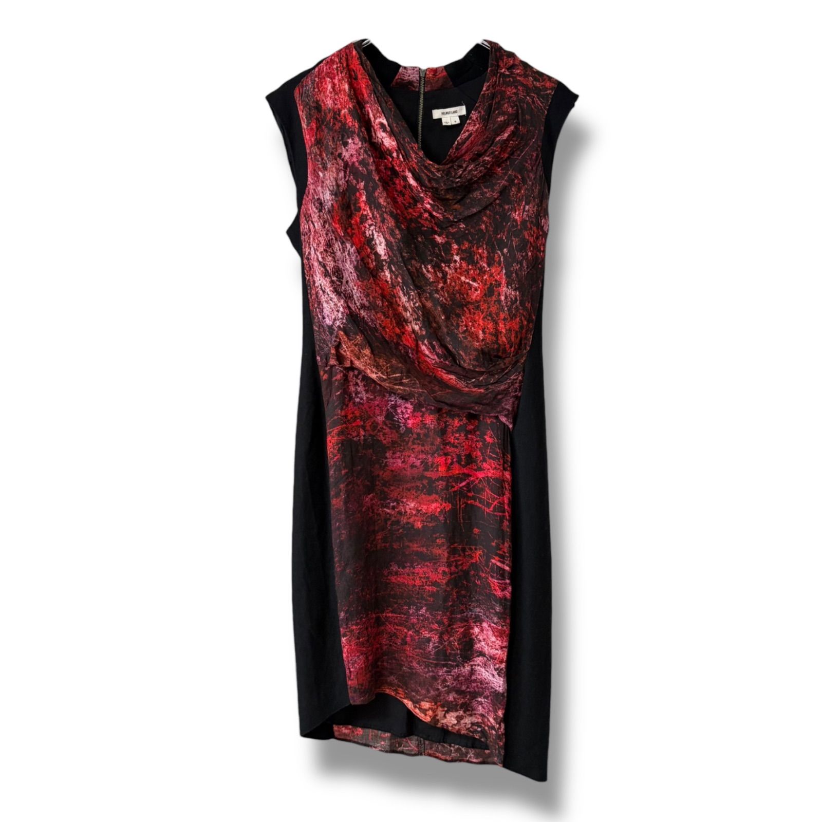HELMUT LANG ヘルムートラング ブラック レッド シルク混 HELMUT LANG ヘルムートラング ブラック レッド シルク混