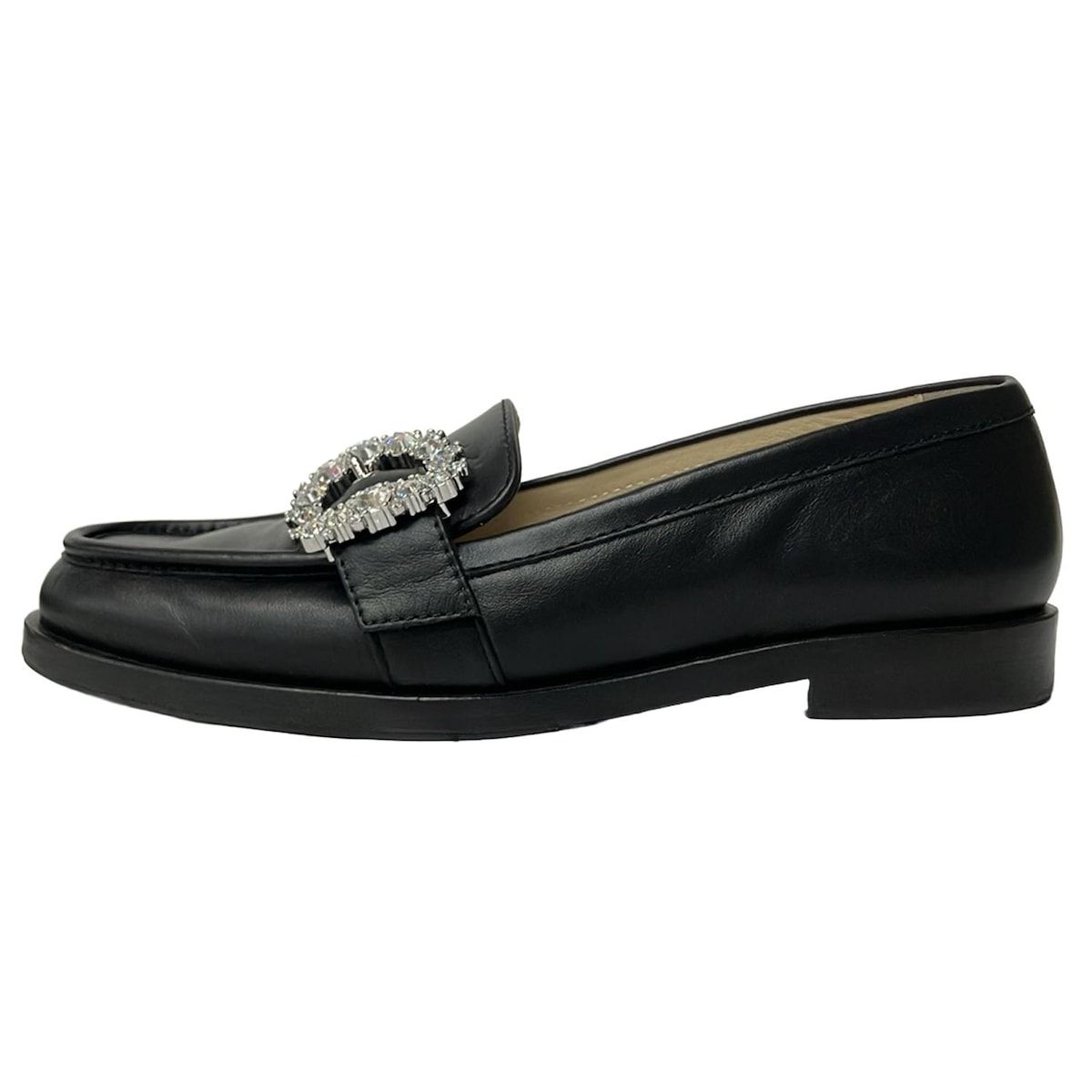 JIMMY CHOO(ジミーチュウ) ローファー 37 レディース - 黒 JIMMY CHOO(ジミーチュウ) ローファー 37 レディース - 黒