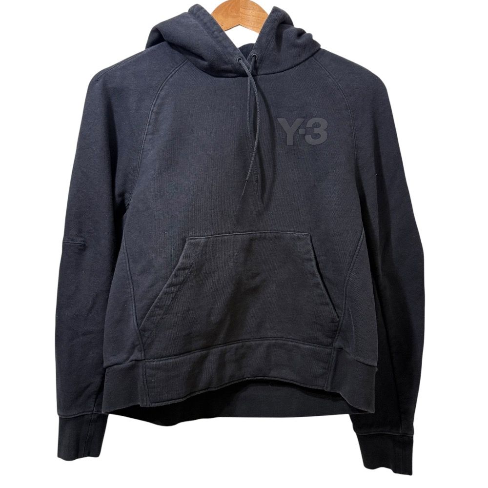 美品 Y-3 ワイスリー ヨウジヤマモト ロゴ プルオーバー スウェットパーカー FN3468 XXS ブラック レディース 古着 中古 USED 美品 Y-3 ワイスリー ヨウジヤマモト ロゴ プルオーバー スウェット