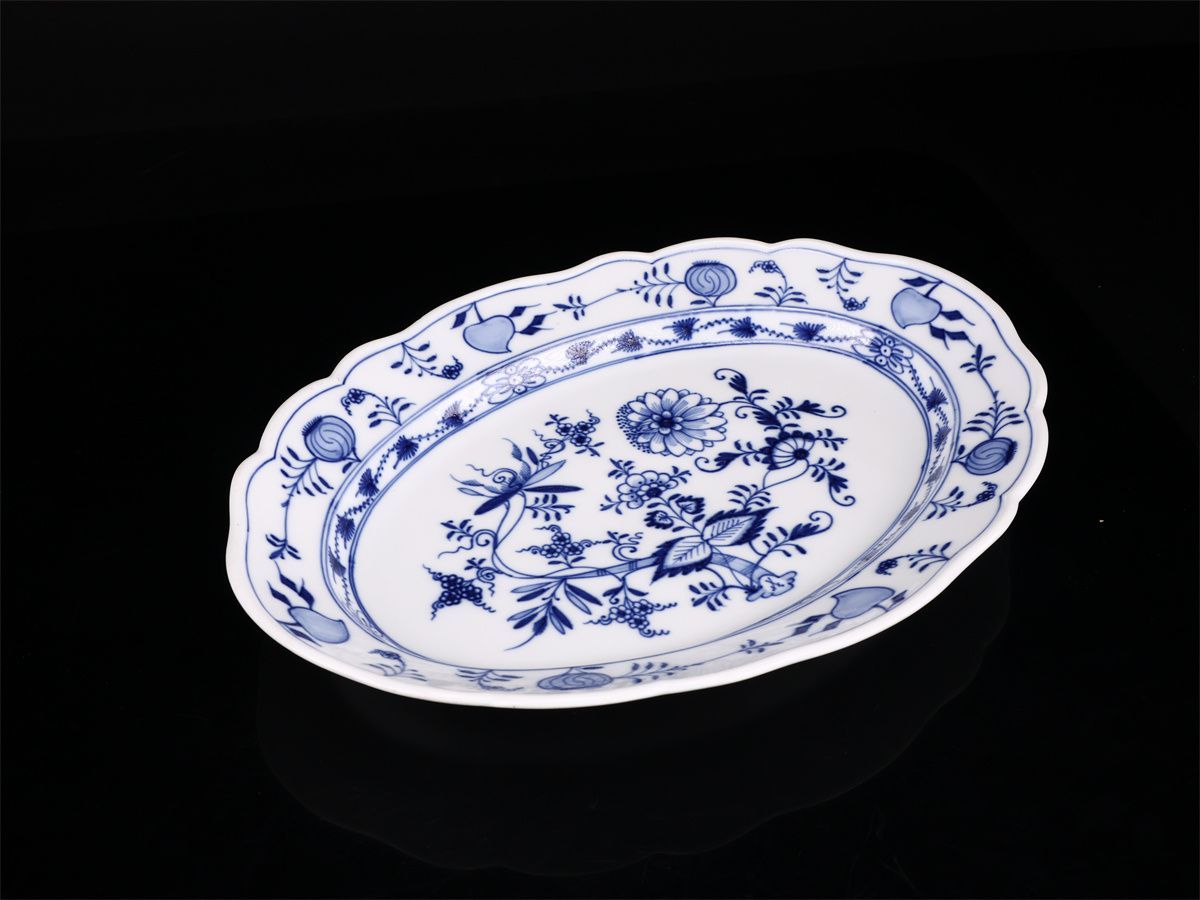 MEISSEN 【マイセン】 オールド ブルーオニオン 楕円 プレート 大皿 2