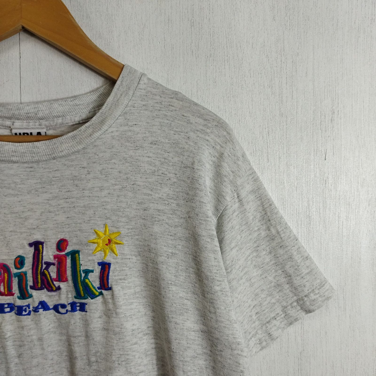 HRLA Los Angeles Tシャツ 半袖 Waikiki Beach ロゴ 刺繍 USA製 POP 
