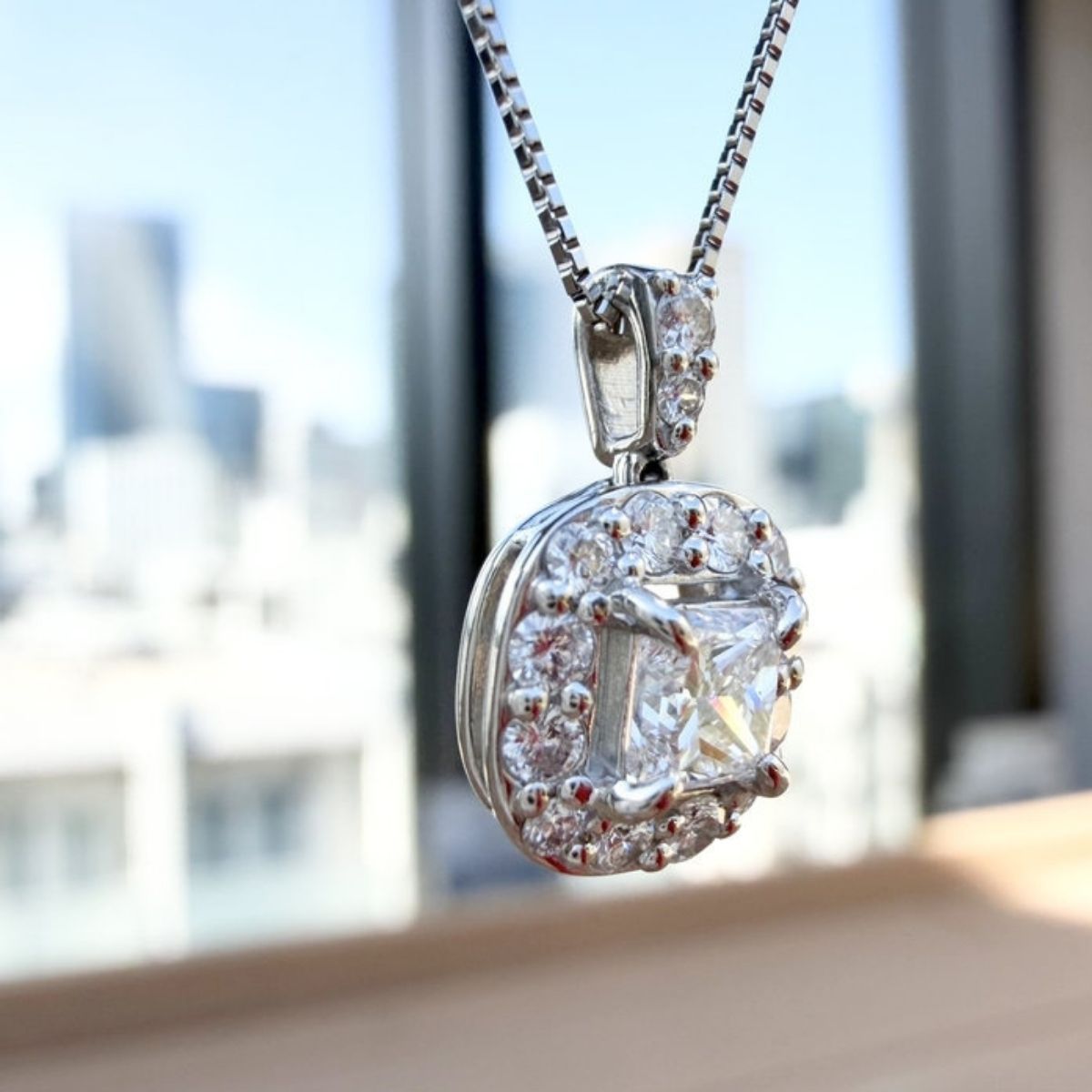 PT850 Pt950 天然ダイヤモンド 0.20ct ネックレス
