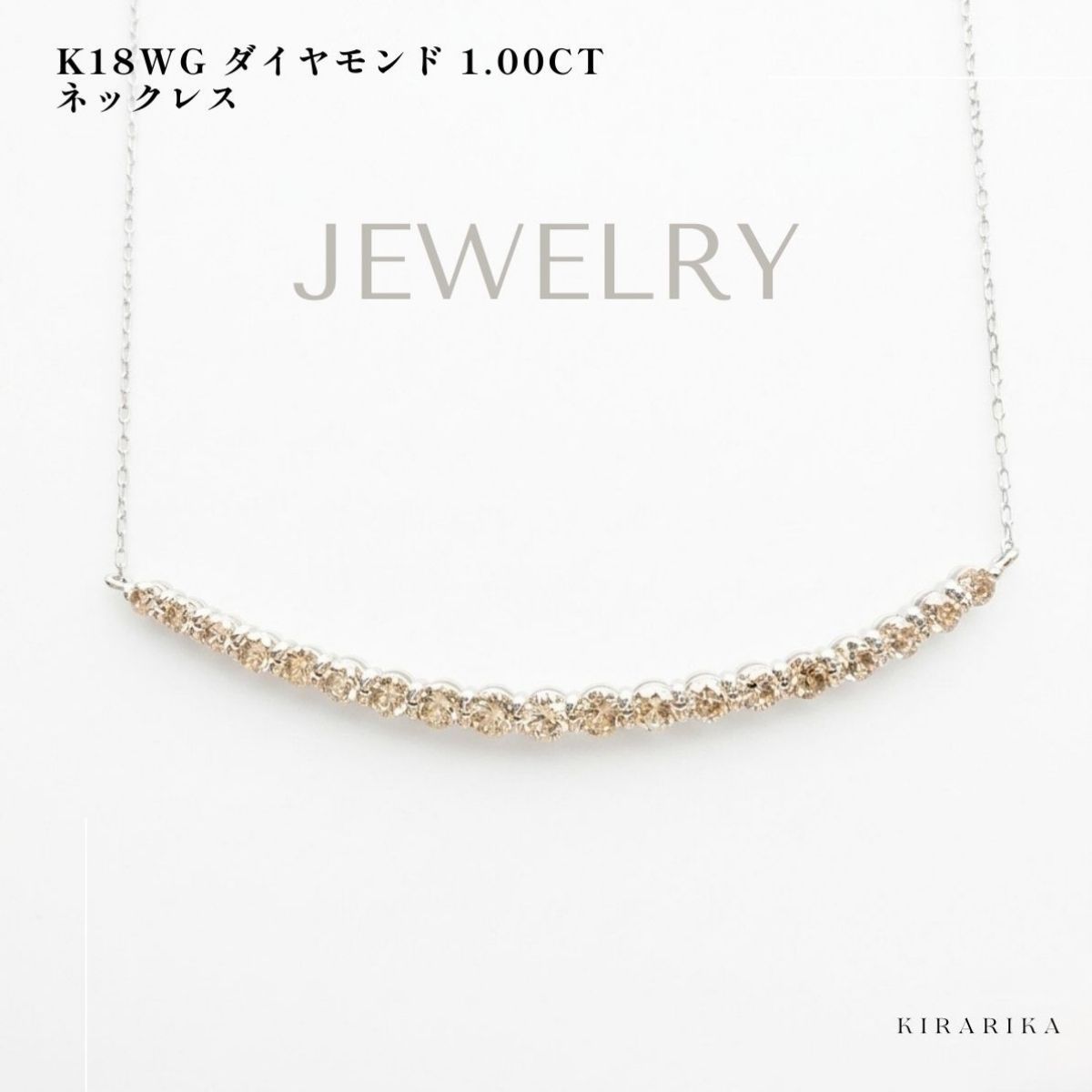 K18WG ダイヤモンド 1.00ct ネックレス - メルカリ