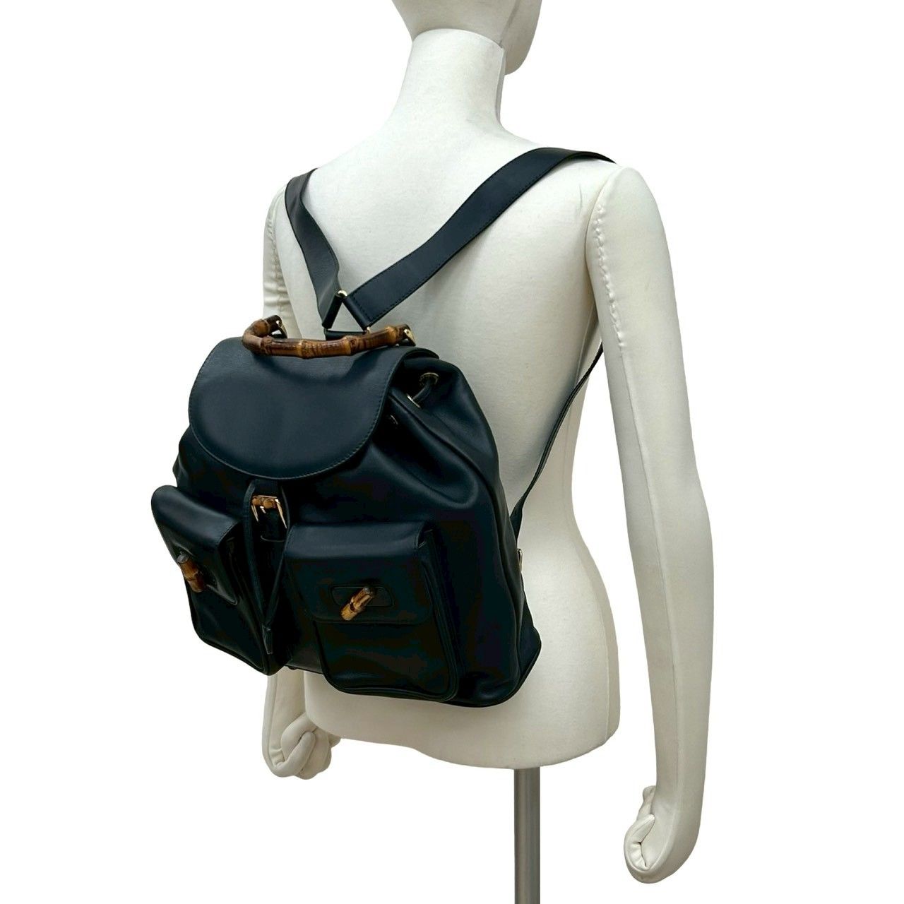 極 美品 GUCCI グッチ オールドグッチ ヴィンテージ バンブー レザー