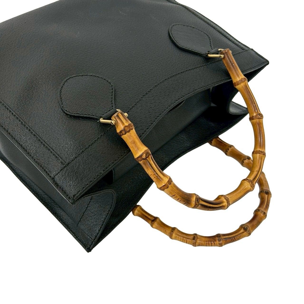 極 美品 GUCCI グッチ オールドグッチ ヴィンテージ バンブー レザー