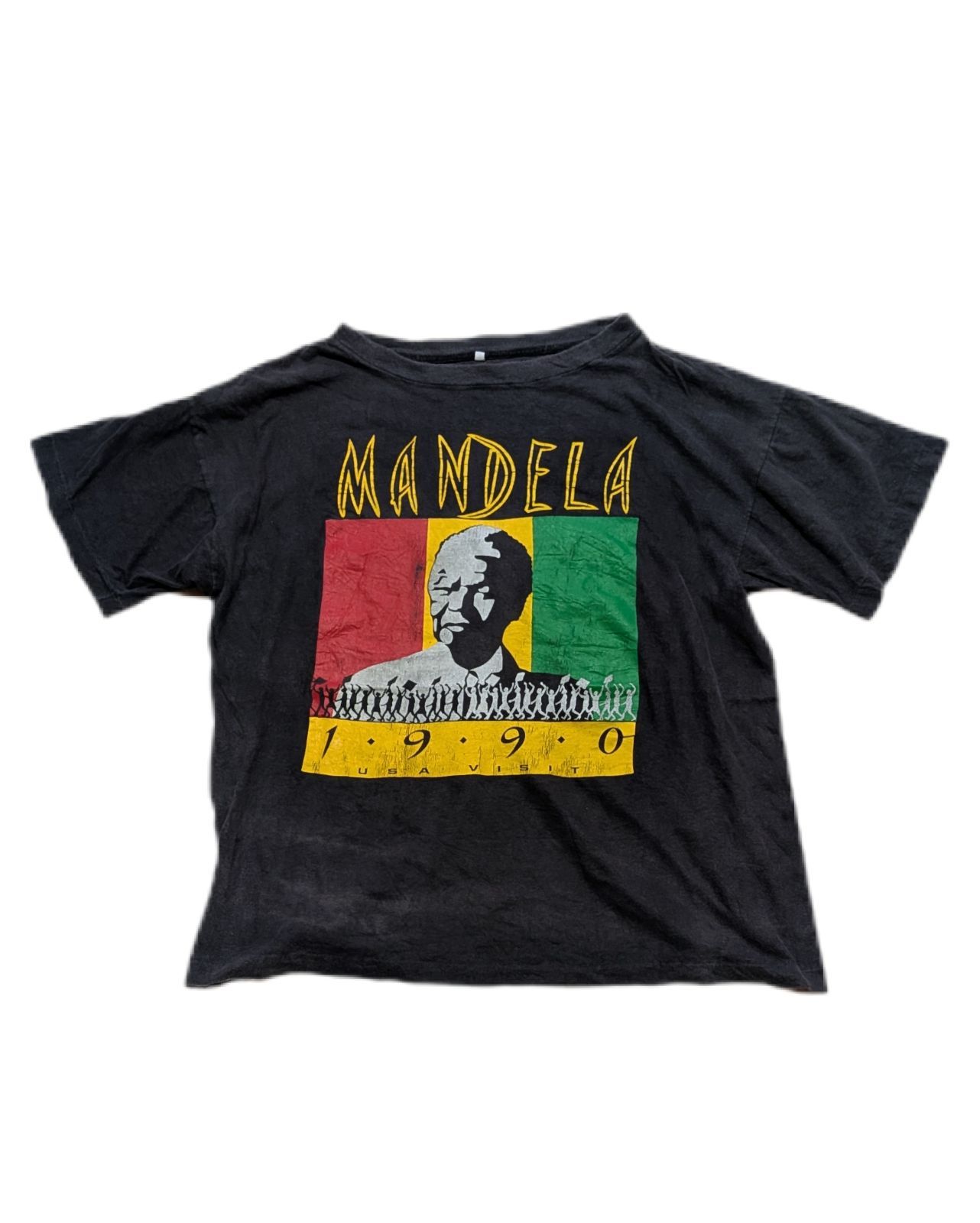 90s 当時物 ネルソン・マンデラ 1990年 USA訪問 ヴィンテージTシャツ 