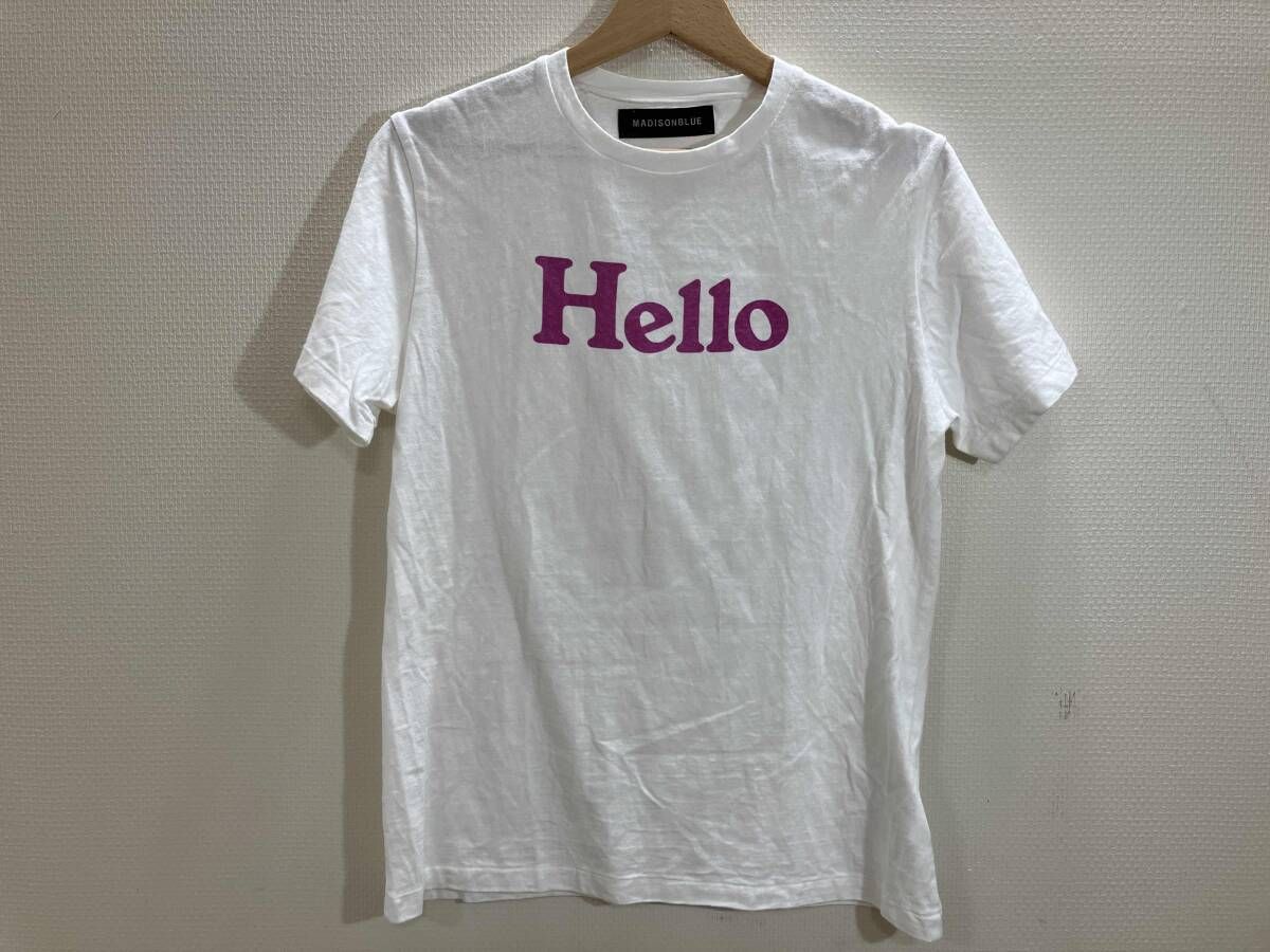 MADISONBLUE Hello Tシャツ ホワイト01 【公式通販】
