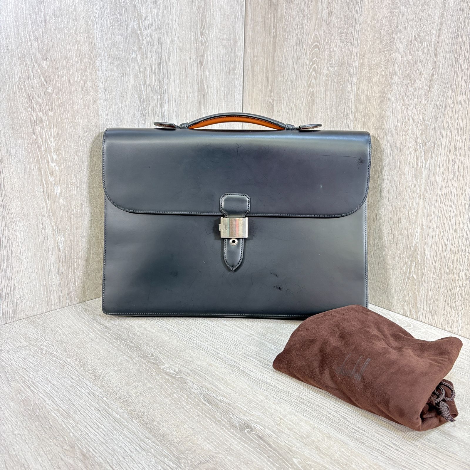 Dunhill ビジネスバッグ レザー ブラック 【公式通販】
