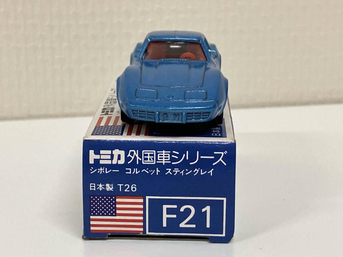 トミカ F21 シボレー コルベット スティングレイ 青メタリック シート