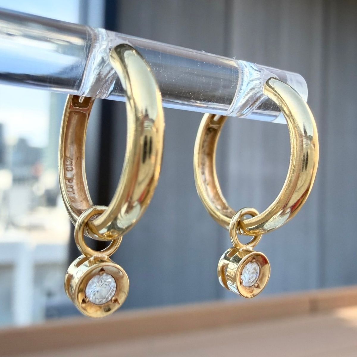 K18 ダイヤモンド0.10ct×2 ピアス - メルカリ