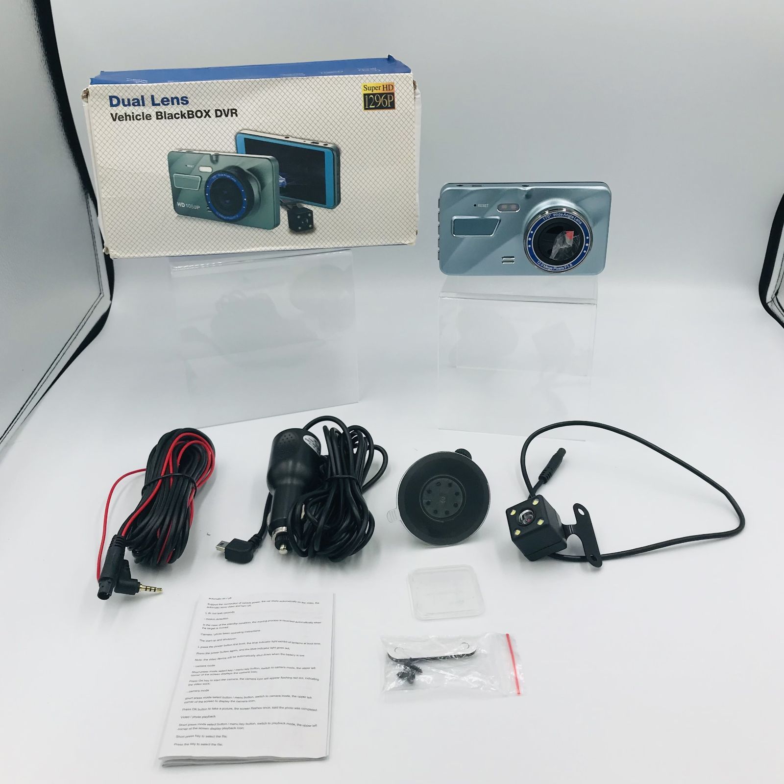 ドライブレコーダー Dual Lens Vehicle BlackBOX DVR スーパーHD 1296P 