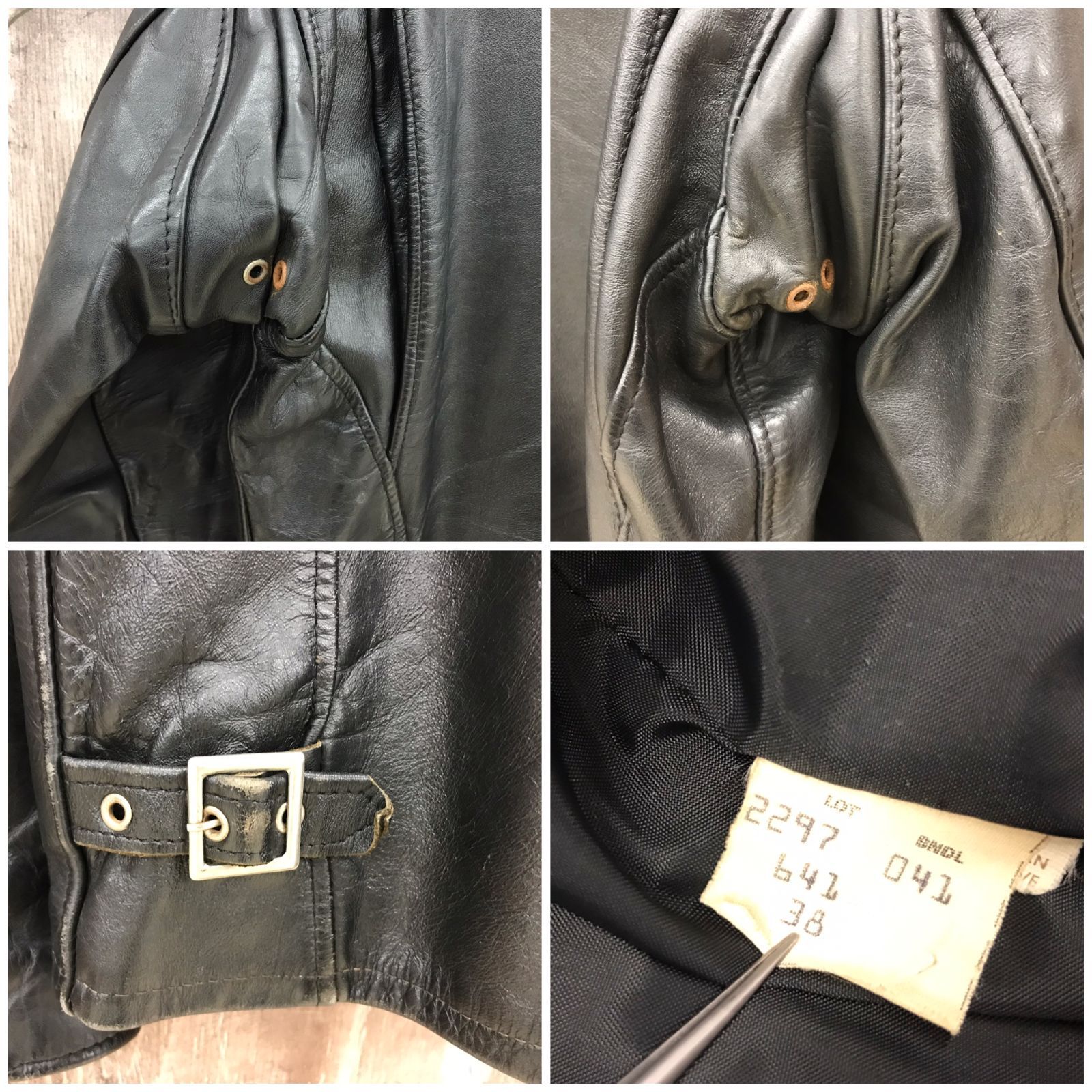 schott ショット バイカー レザー ライナー欠損 シングル
