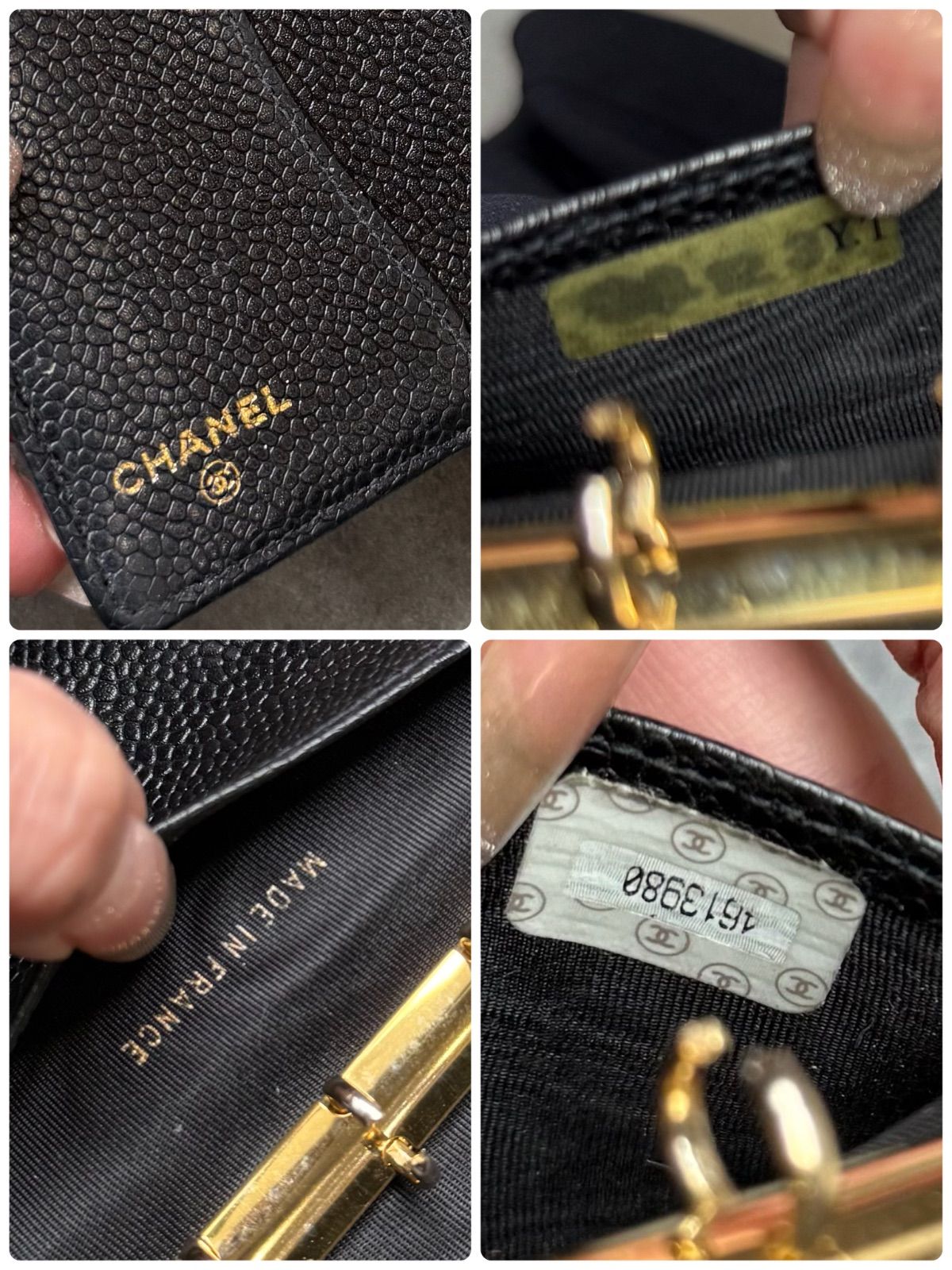 CHANEL シャネル ココマーク キャビアスキン 手帳カバー CHANEL シャネル ココマーク キャビアスキン 手帳カバー