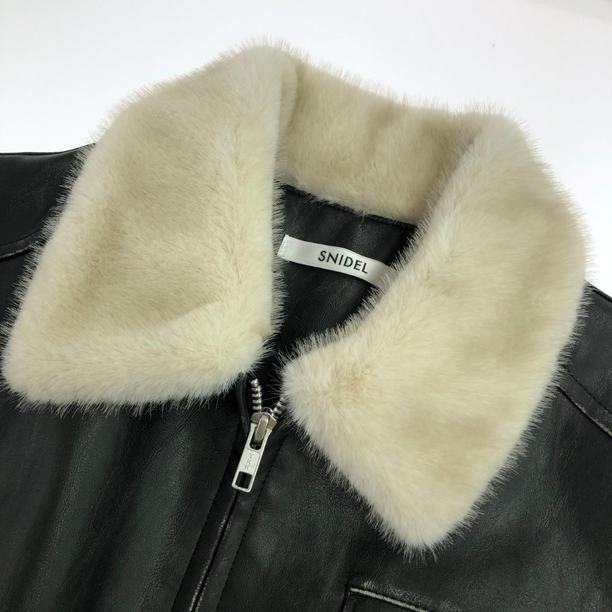 レザージャケット・ライダース snidel スナイデル バリエジレブルゾン 