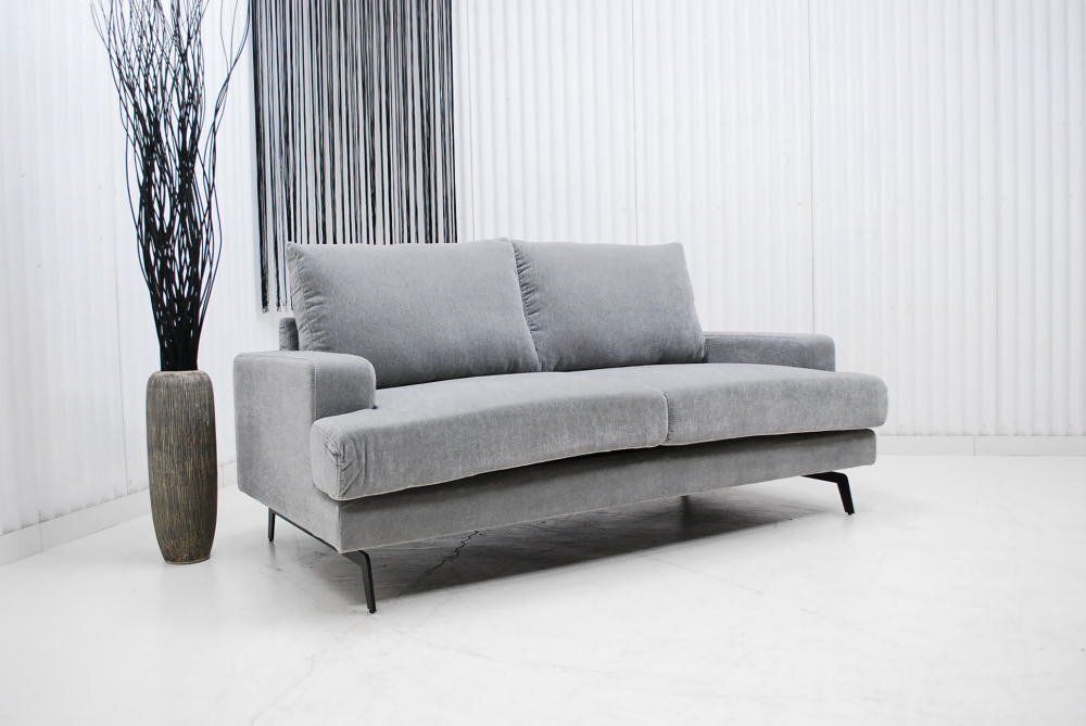  現品限り 2人掛けソファ グレー ファブリック 布製 二人掛け ソファー スタイリッシュモダン アウトレット 送料無料 一部除 260310-エレーナ2p-gy リネンモダン 2人掛け 3人掛けソファ ソファ ソファベッド