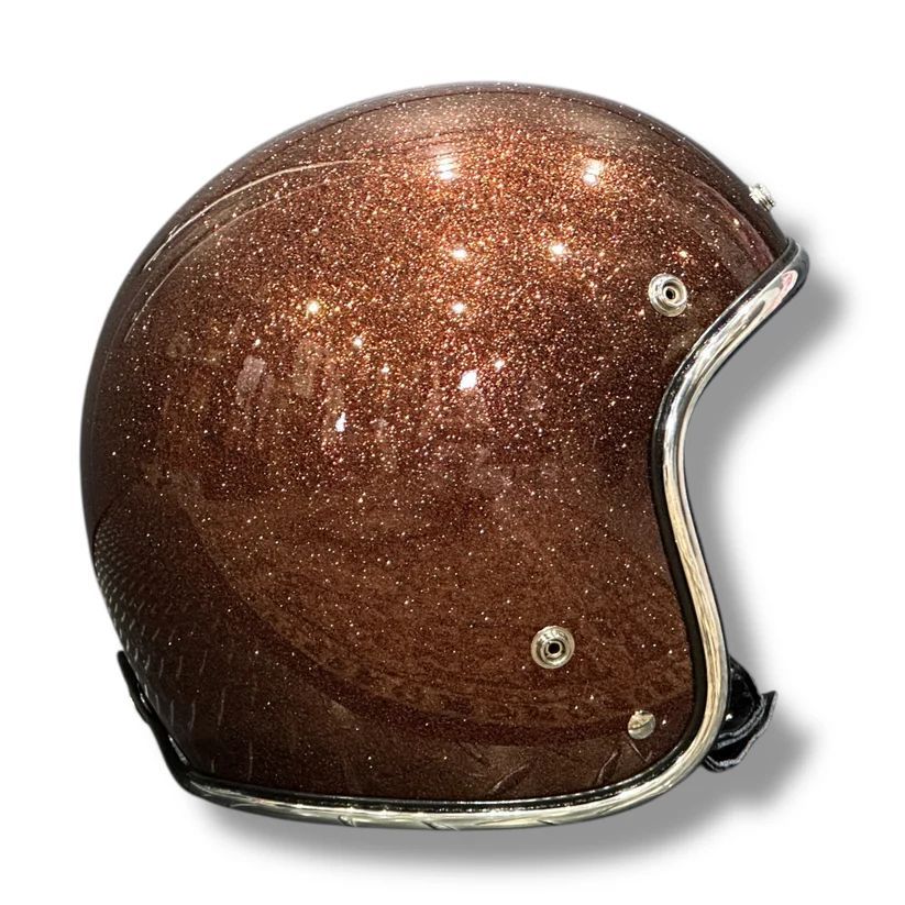 GLITTER 3/4 HELMET BROWN 茶色 ブラウン グリッターヘルメット NOBUDZ 