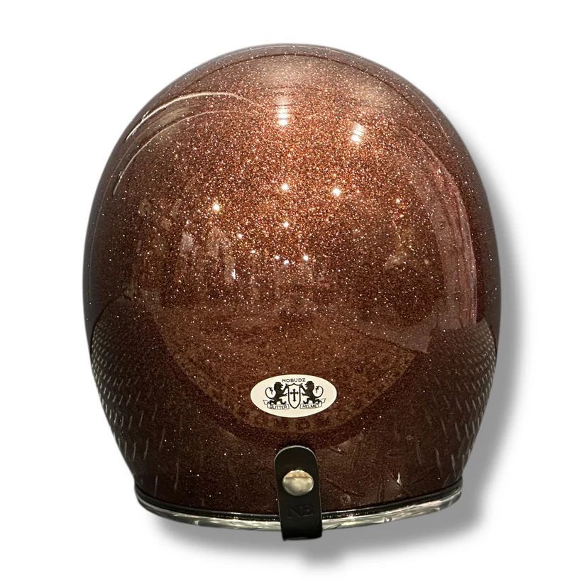 NOBUDZ グリッターヘルメット茶色 GLITTER 3/4 HELMET BROWN 茶色