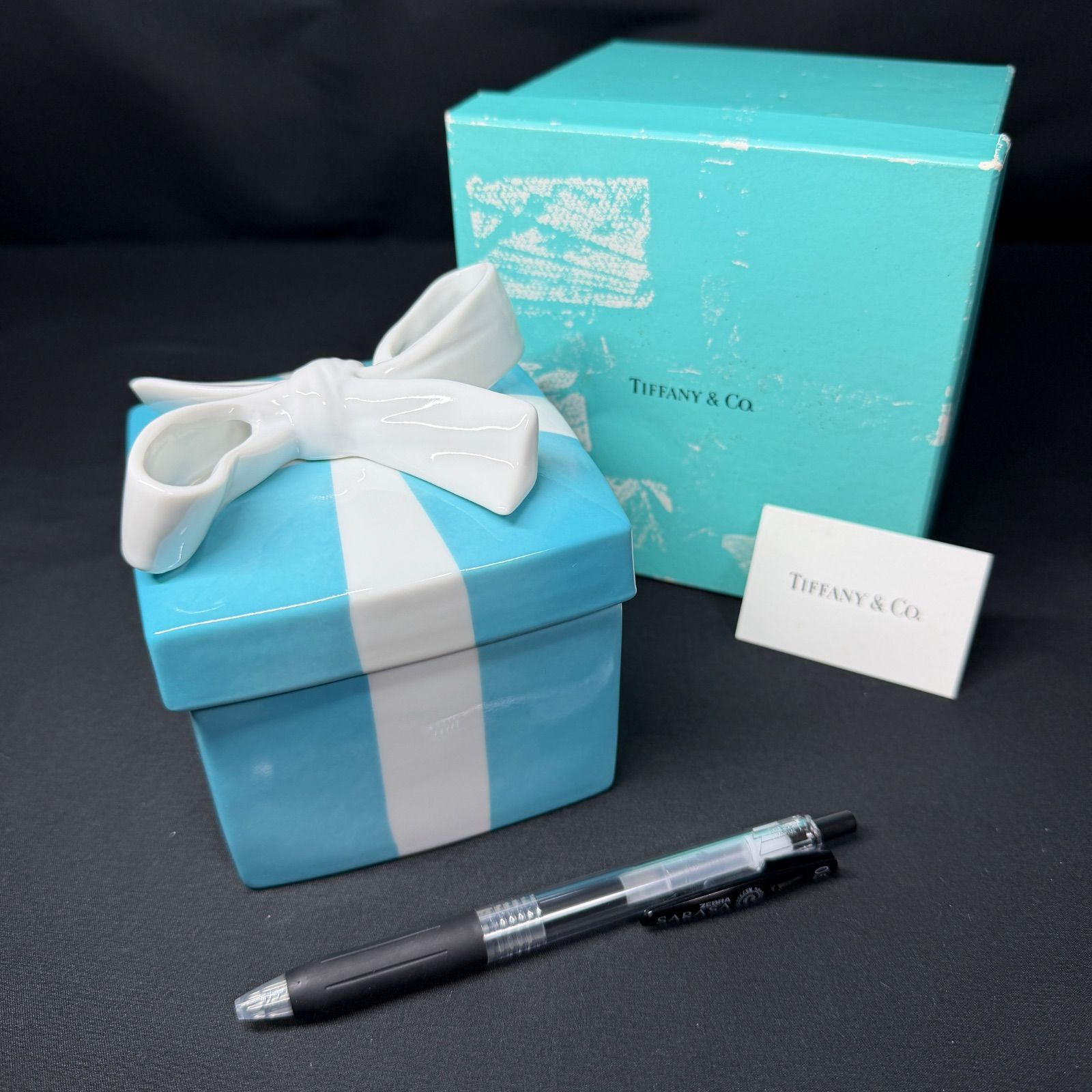 Tiffany&Co. ティファニー ボールペン リボン 箱付き ティファニー ボールペン リボン ゴールド ティファニーブルー ブルー