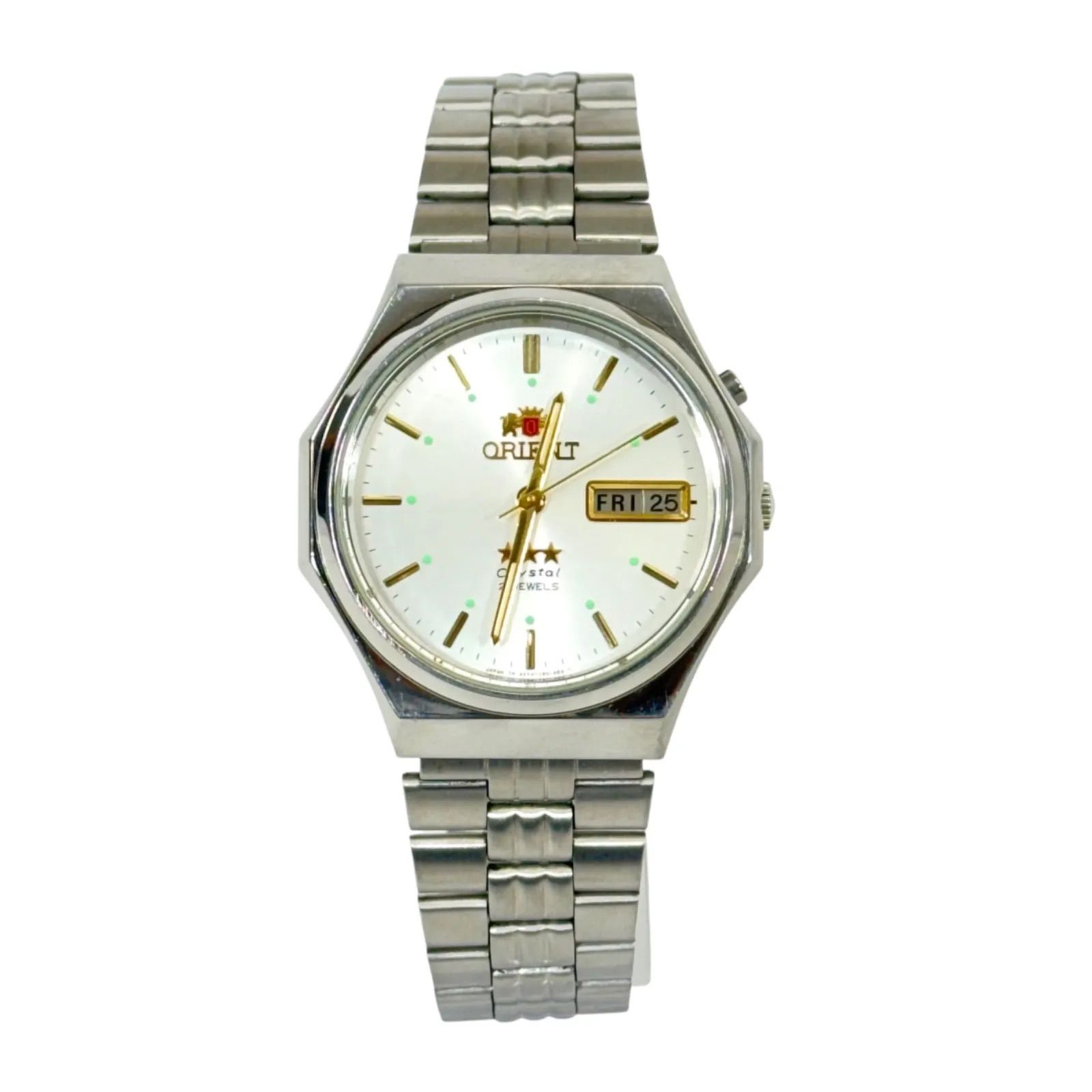 稼働品・自動巻】ORIENT オリエント 3スター 腕時計 469WB6-82 白文字 