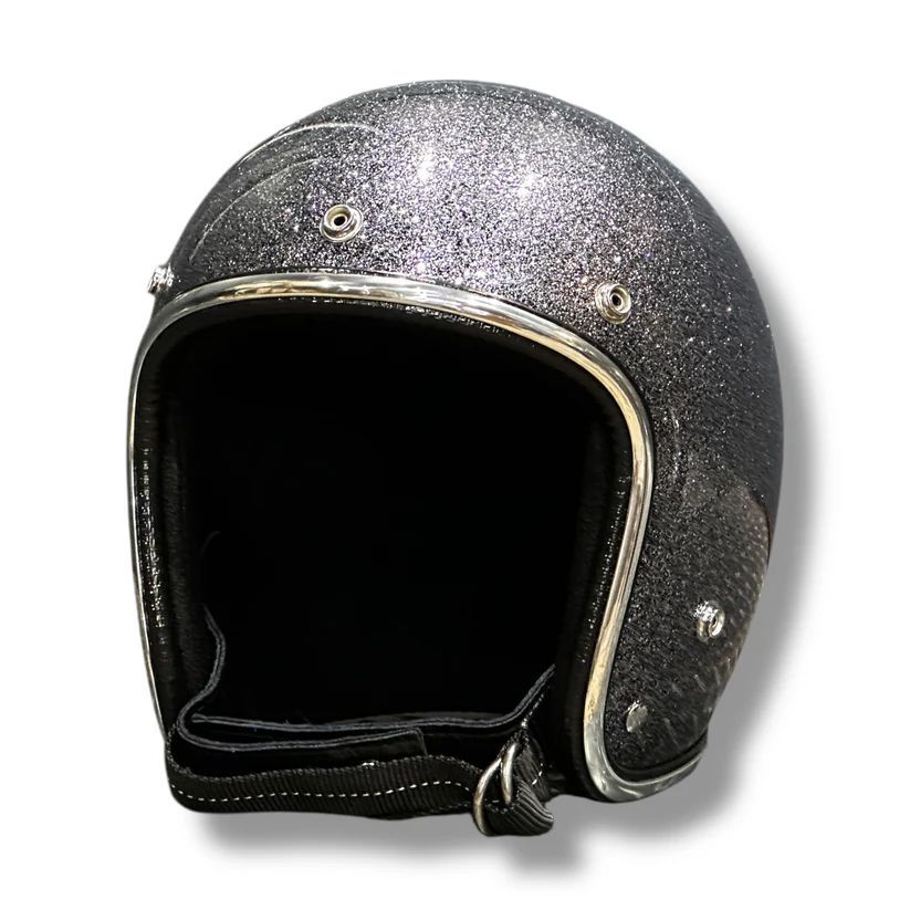 GLITTER 3/4 HELMET GREY B グレイ グリッターヘルメット NOBUDZ ラメ 