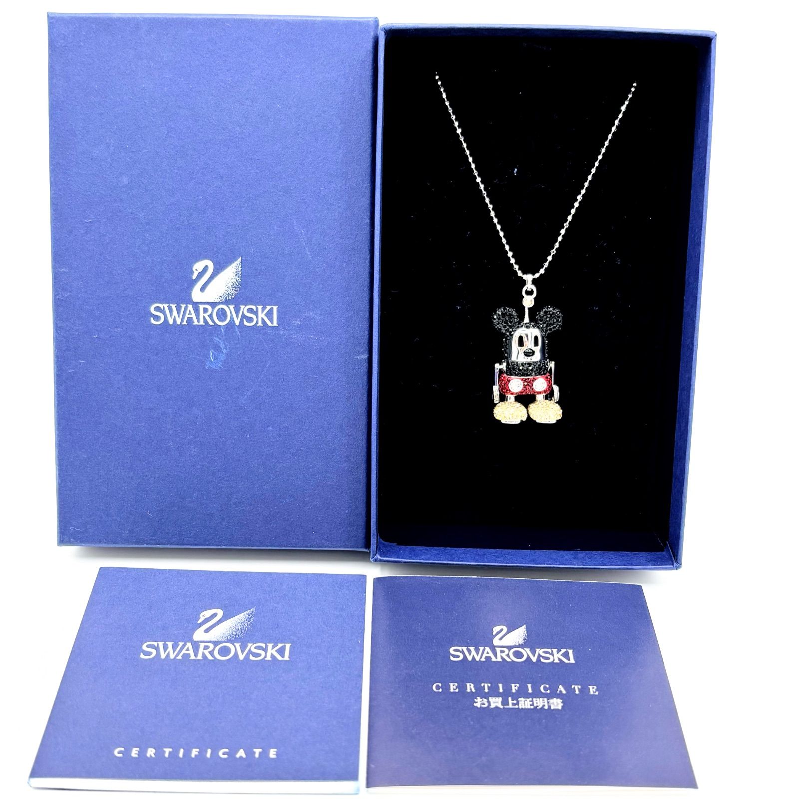 極美品】SWAROVSKI スワロフスキー ネックレス ミッキーマウス Mickey 