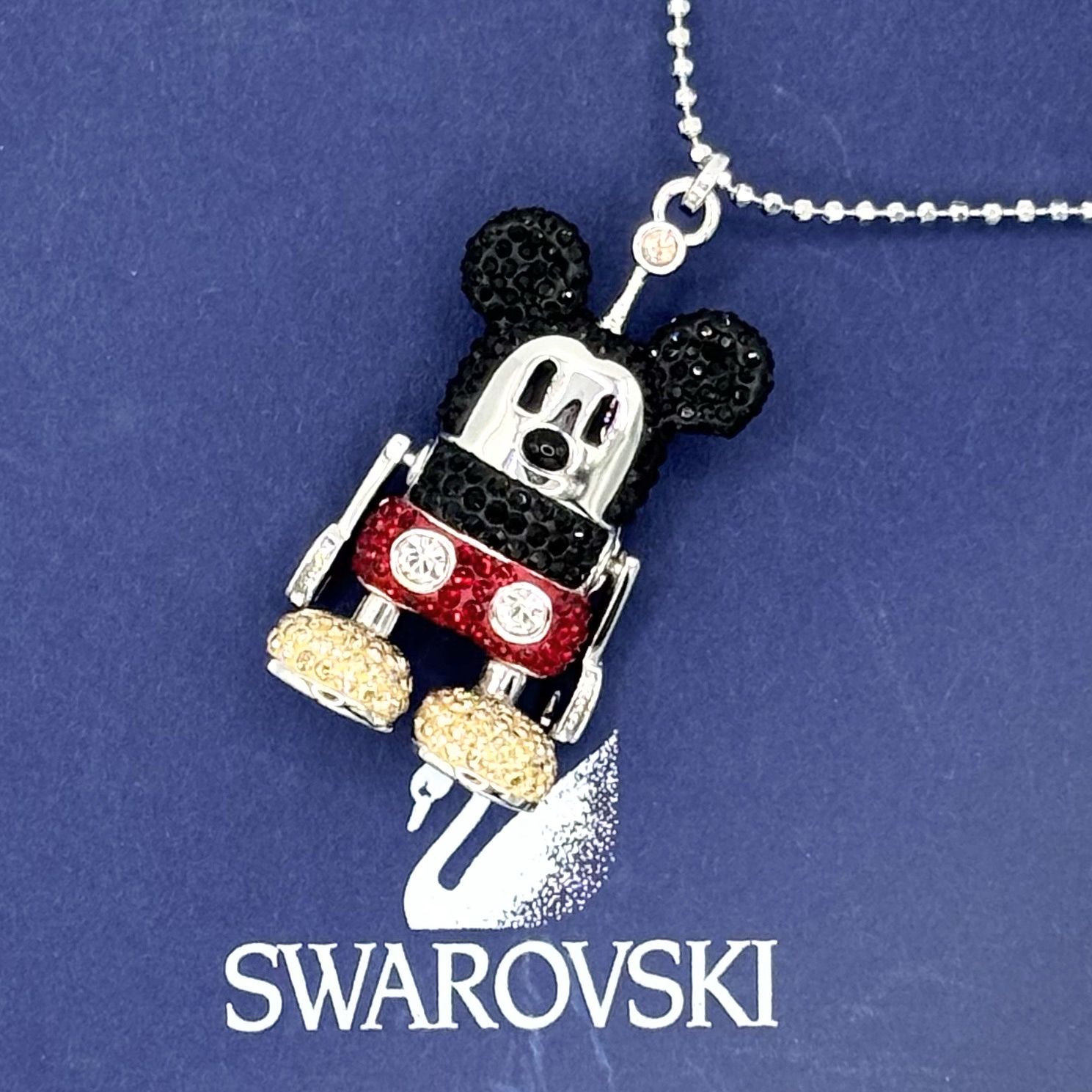 極美品】SWAROVSKI スワロフスキー ネックレス ミッキーマウス Mickey 