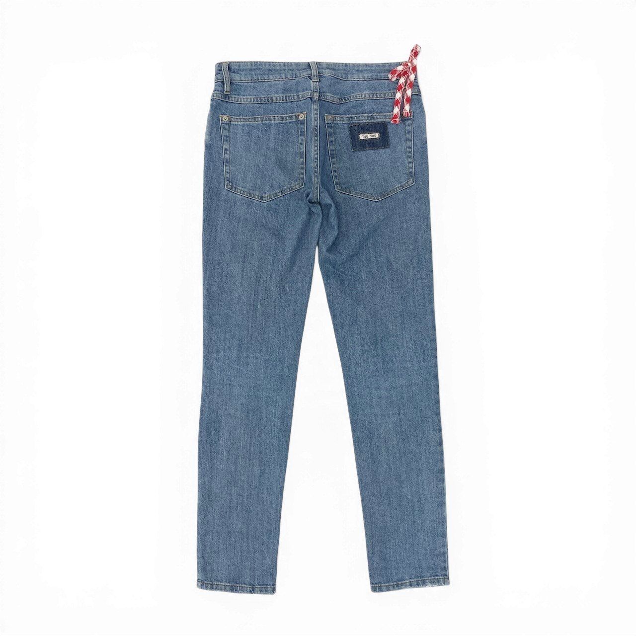 81c26 MIUMIU ミュウミュウ スキニーデニムパンツ ストレッチパンツ 
