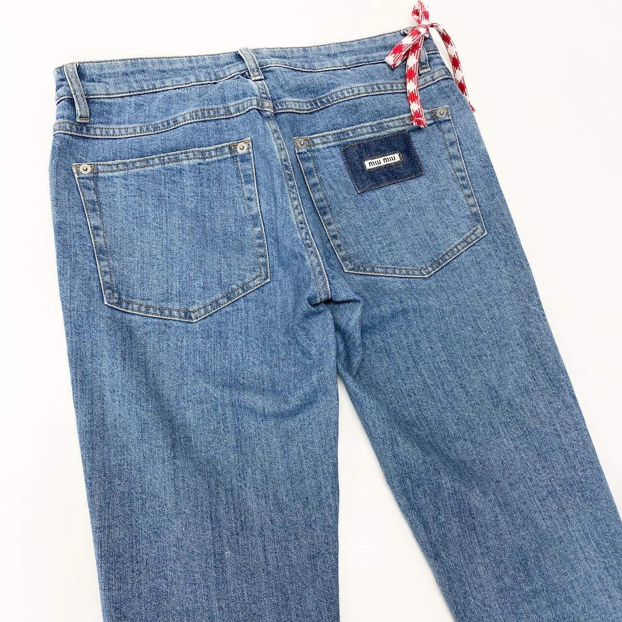 81c26 MIUMIU ミュウミュウ スキニーデニムパンツ ストレッチパンツ 