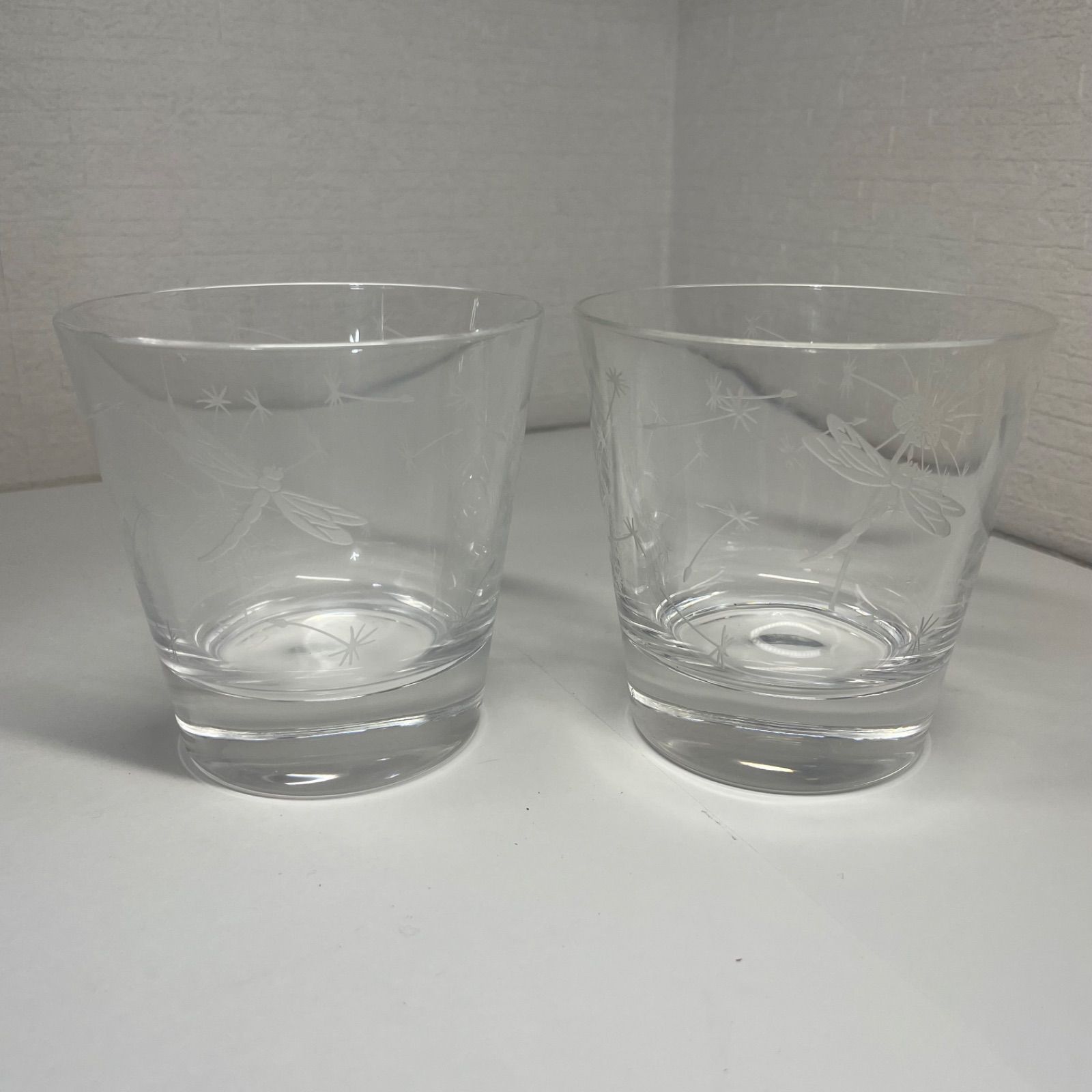 未使用品】Lalique ラリック クリスタル タンブラー ロックグラス 2個 