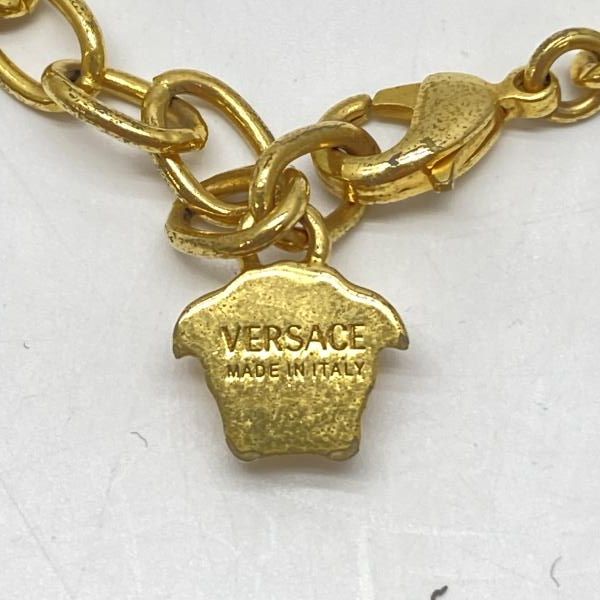 中古】VERSACE グレカ メデューサ ネックレス ゴールドカラー △サビ