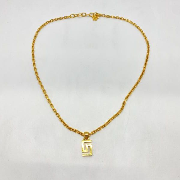 中古】VERSACE グレカ メデューサ ネックレス ゴールドカラー △サビ
