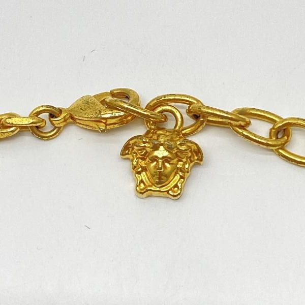 中古】VERSACE グレカ メデューサ ネックレス ゴールドカラー △サビ