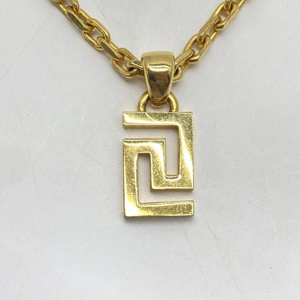 中古】VERSACE グレカ メデューサ ネックレス ゴールドカラー △サビ