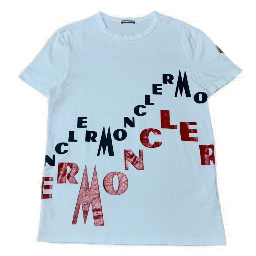モンクレール プリントロゴ M ホワイトTシャツ 5S156 - メルカリ