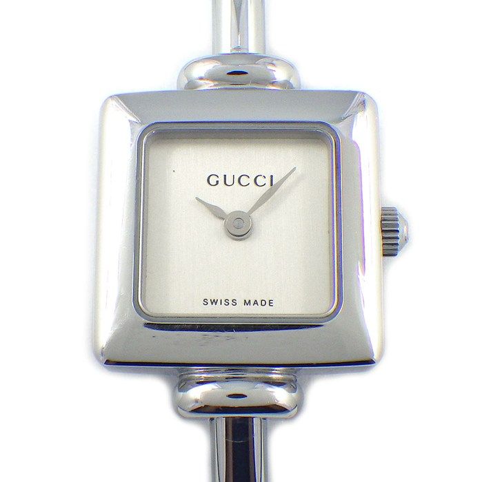 グッチ GUCCI 腕時計 バングルウォッチ 1900L スクエア シルバー文字盤
