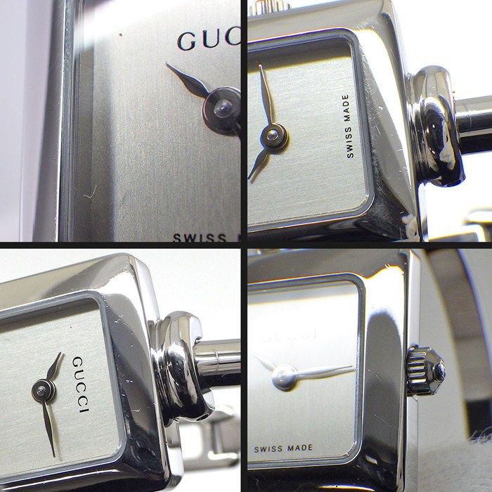 グッチ GUCCI 腕時計 バングルウォッチ 1900L スクエア シルバー文字盤