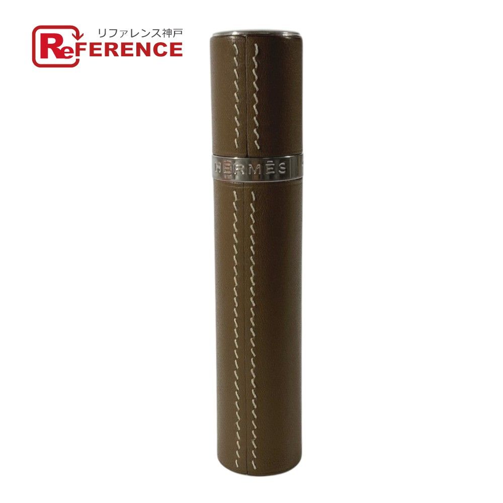HERMES Hermes Accessory Case Atomizer Fragrance Spray Travel Spray Leather Etoupe