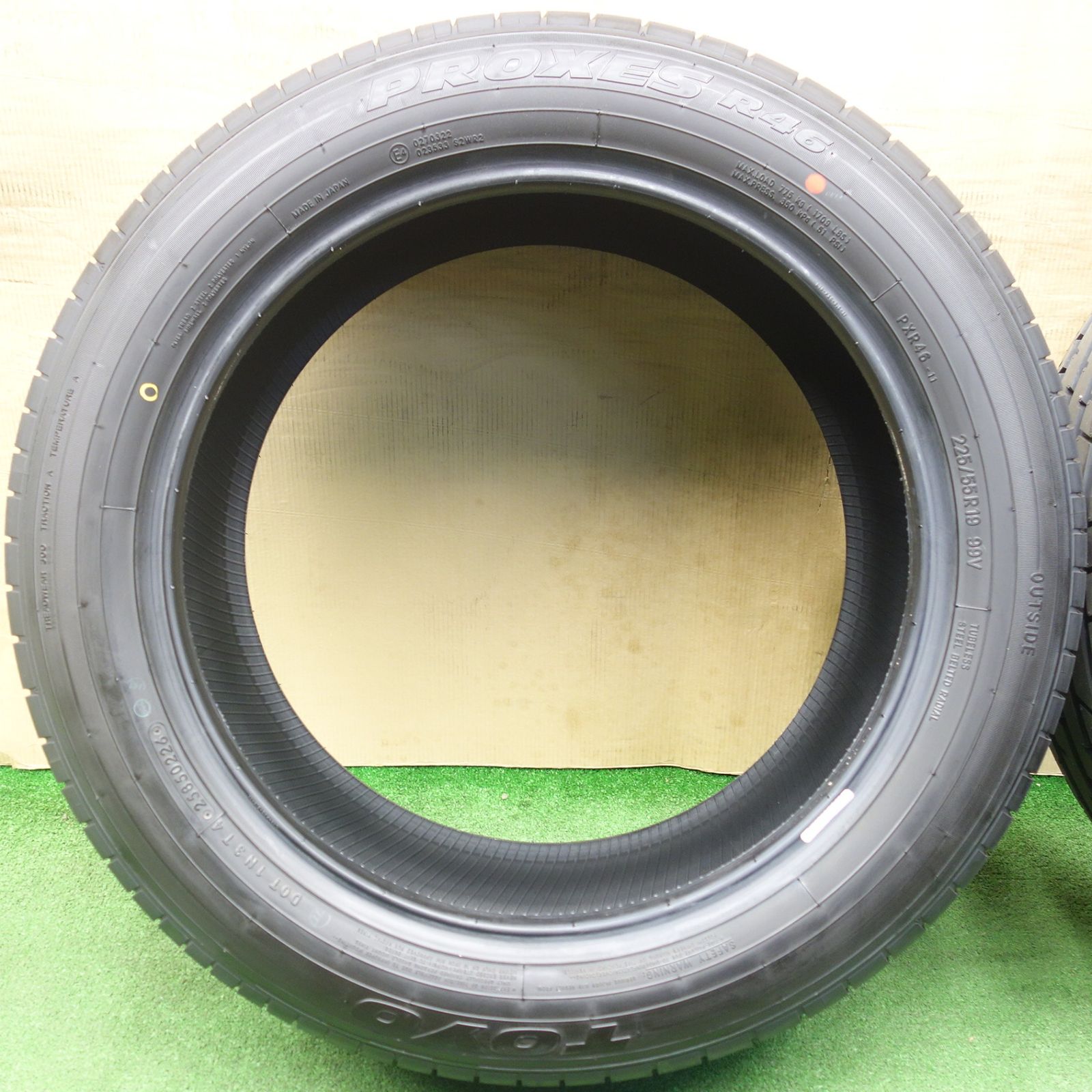新車外し　225/55R19 TOYOプロクセスR46 4本セット タイヤ、ホイール 新車外しTOYO PROXES R46 225⁄55R19 4本