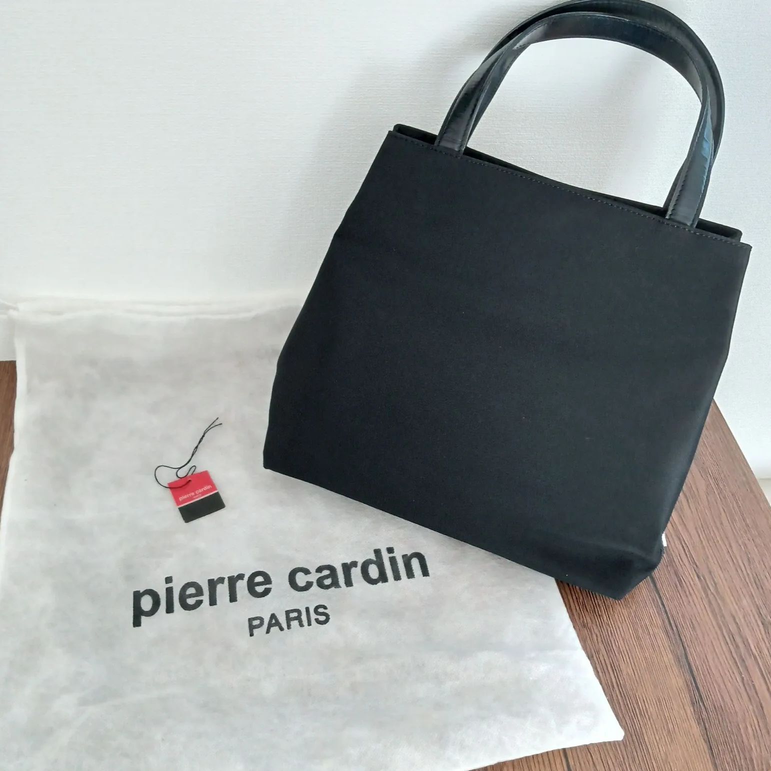 pierre cardin】ピエールカルダン NYLON TOTE BAG バッグ ブラック黒 