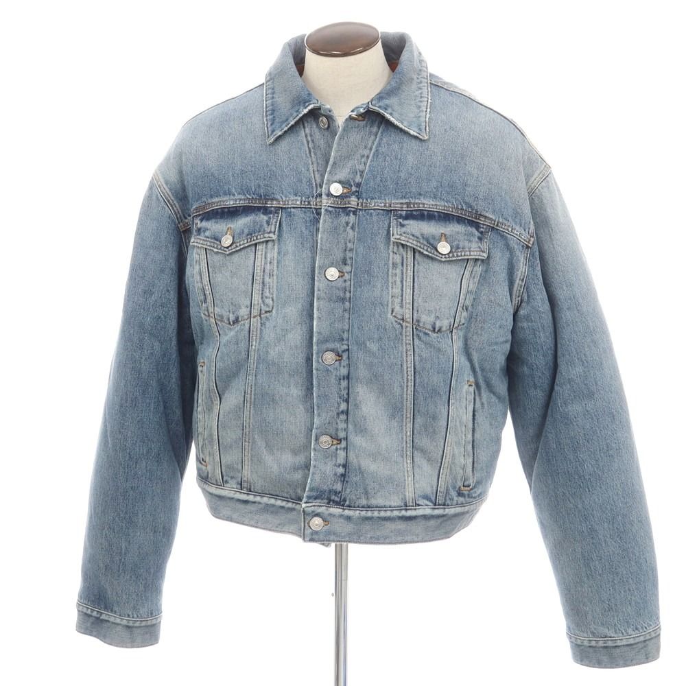 中古】【未使用】バレンシアガ BALENCIAGA 内ボア デニムジャケット 