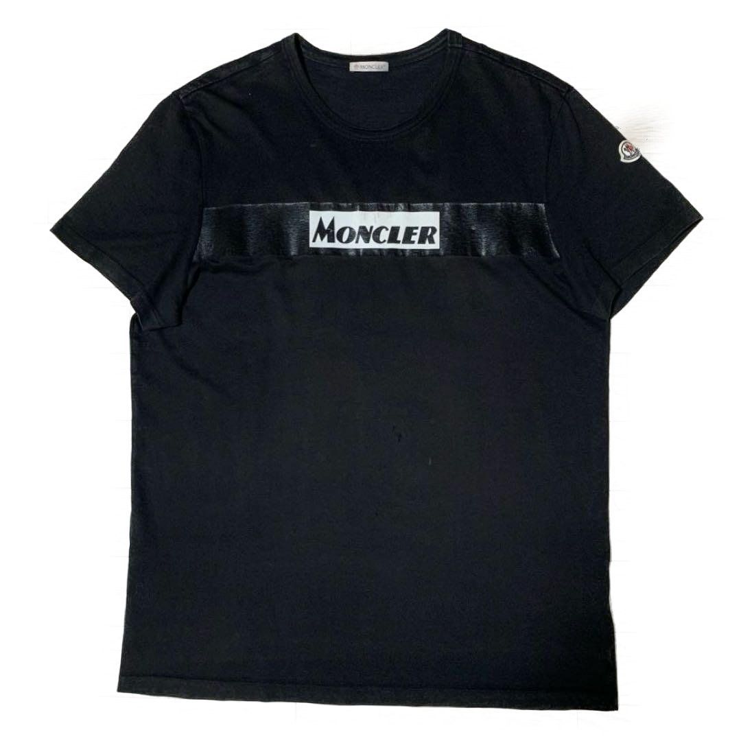 モンクレール プリントロゴ ブラック XL Tシャツ 国内正規品 5S159 