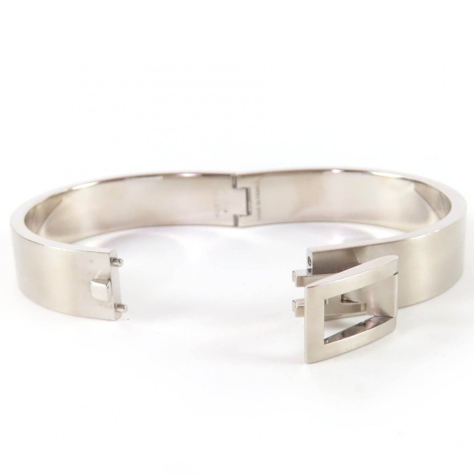 美品☆HERMES エルメス ジェットバングル パラディウムプレー 美品☆HERMES エルメス ジェットバングル パラディウムプレー