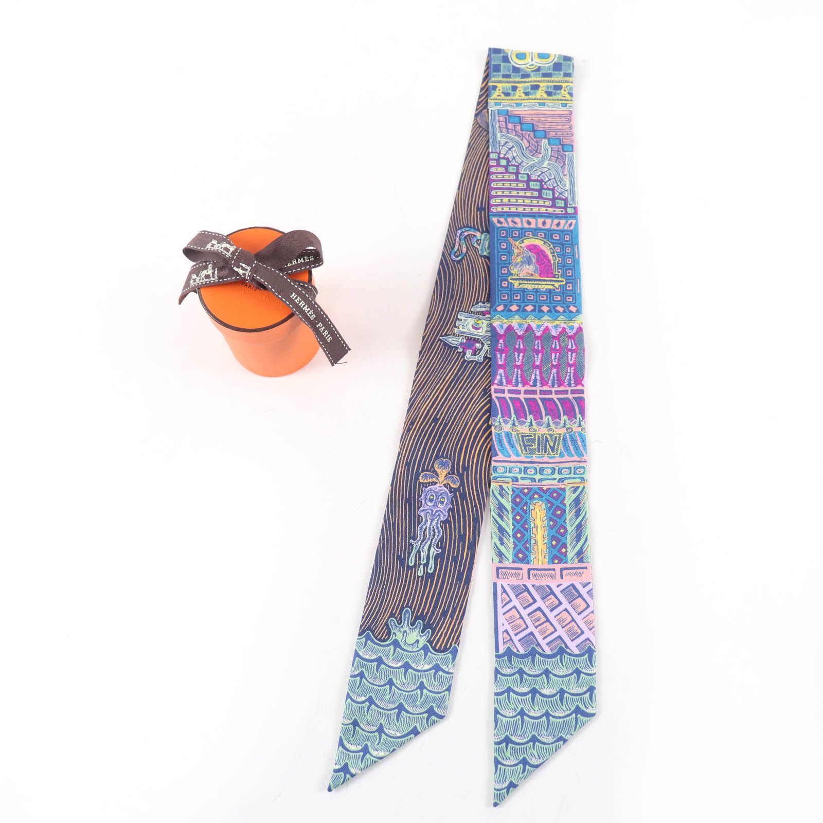 極美品☆HERMES エルメス ツイリー スーパー・シルク・クエスト シルク