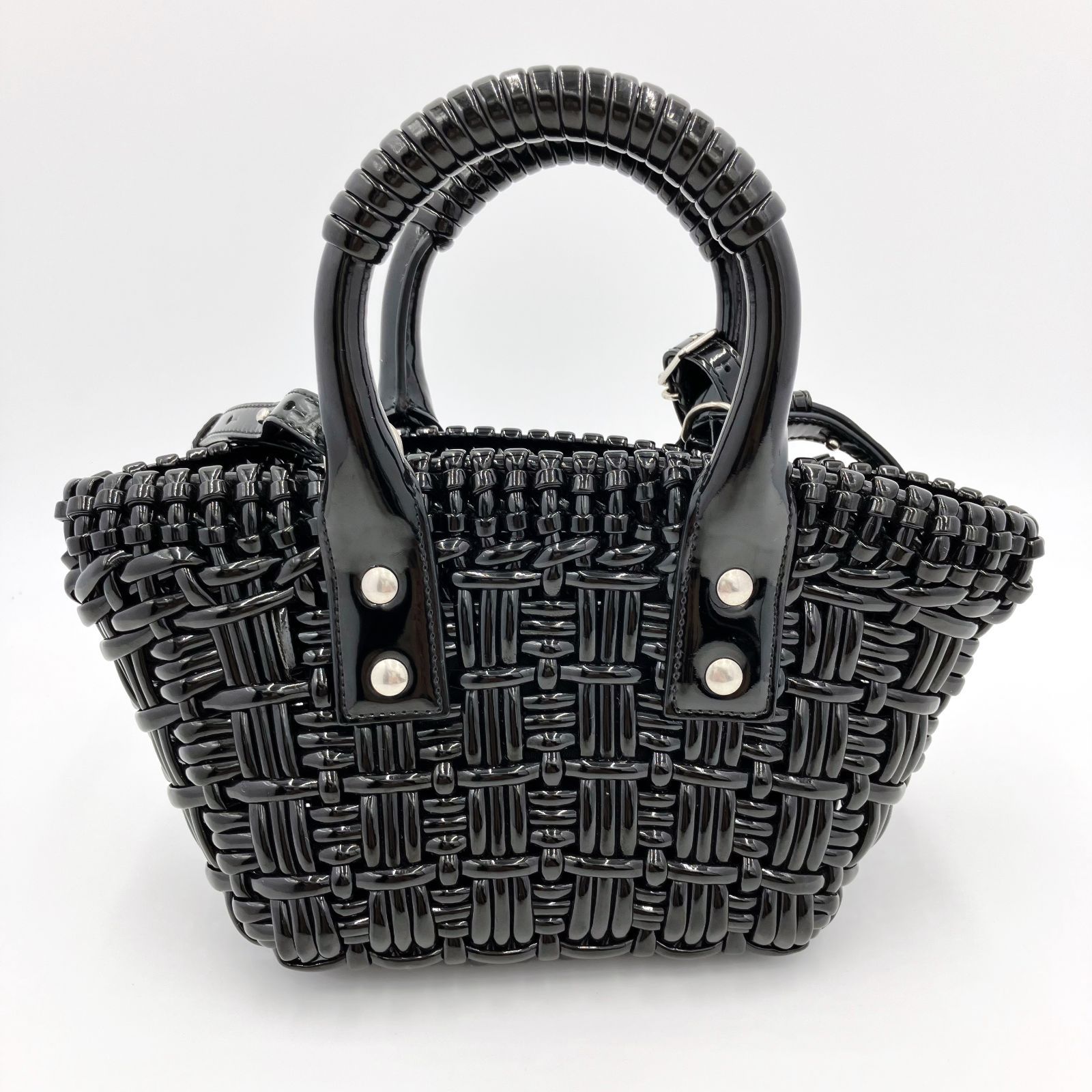 【極美品】バレンシアガ　ハンドバッグ　2way　ビストロ　XXS　パテントレザー 美品 BALENCIAGA バレンシアガ ビストロ2WAY ショルダーバッグ XXS