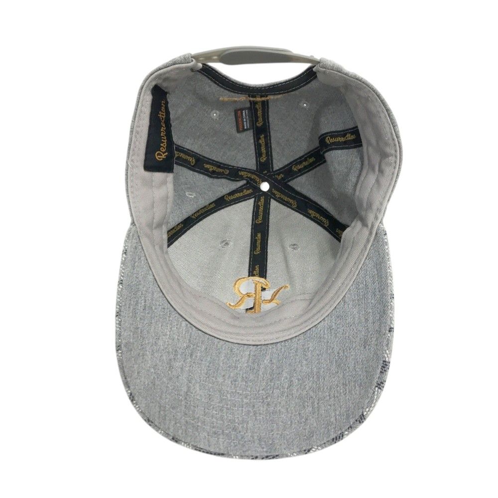 RESURRECTION レザレクション キャップ ロゴ総柄 グレー系 ONE SIZE